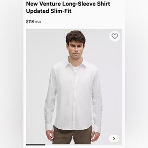 lululemon New Venture Long Sleeve Shirt Slim Fit